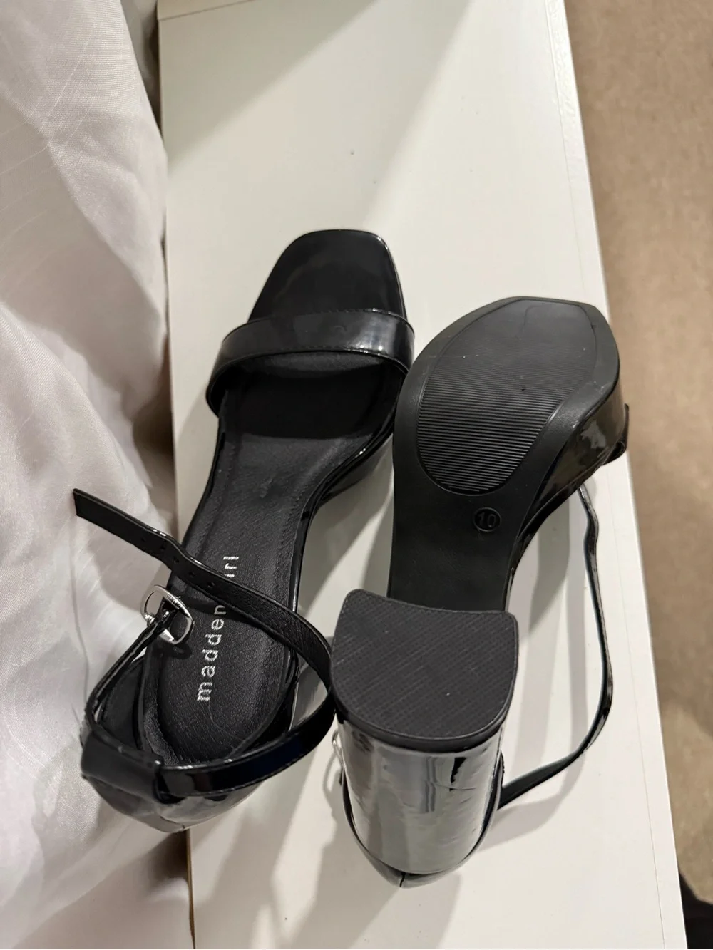 Madden Girl Black Patent Platform Heels